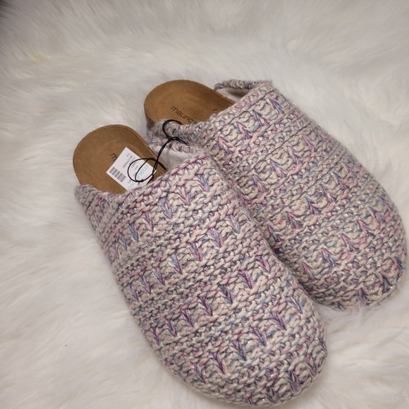 NWTS Maurices Multicolor Knit Women's Mules - Picture 1 of 4